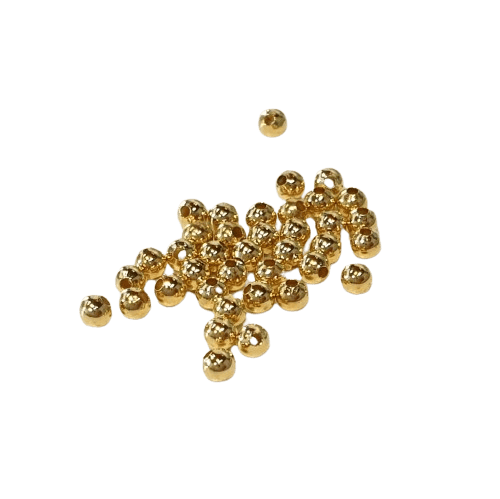 3mm Gold Plated Spacer Beads image 0