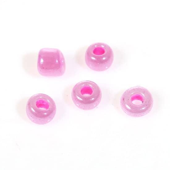 Pink Glass Seed Beads image 1