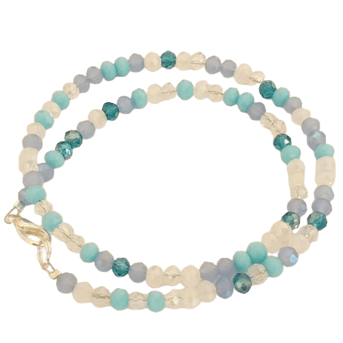 Make Your Own Double Wrap Bracelet Blue image 1