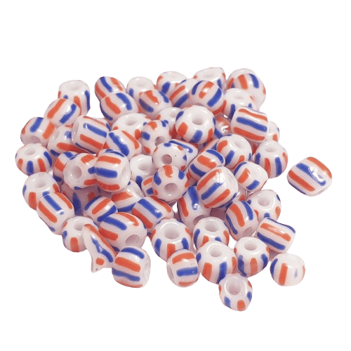 6/0 striped seed beads image 0