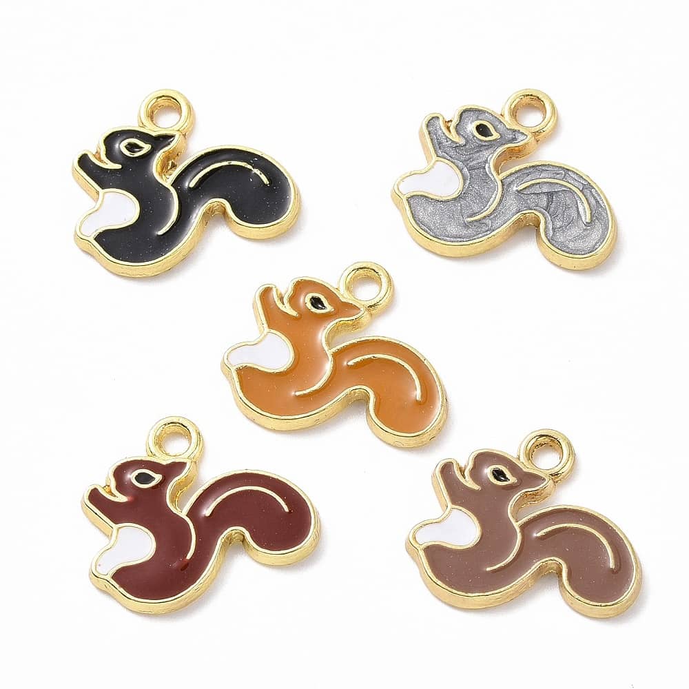 Enamel Squirrel Charm