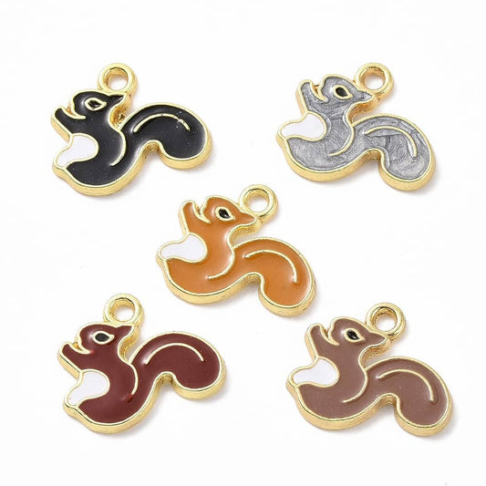 Enamel Squirrel Charm