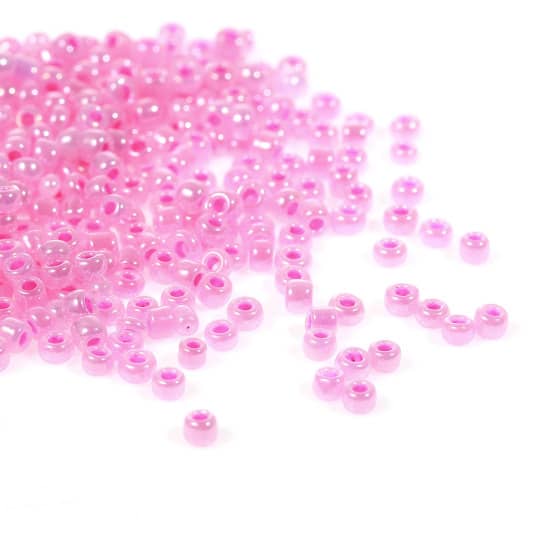 Pink Glass Seed Beads image 0