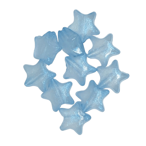 Glow in the Dark Blue Star Beads image 0