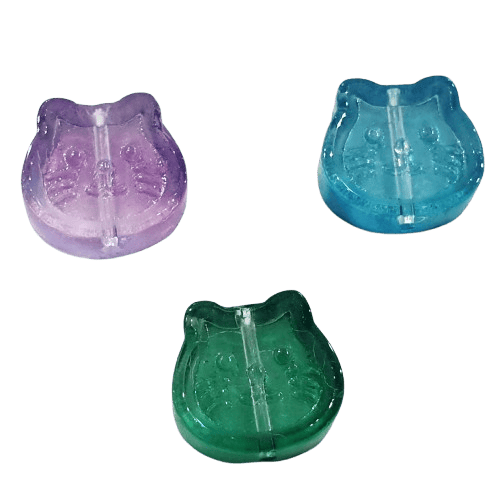 Glass Cat Head Bead image 1