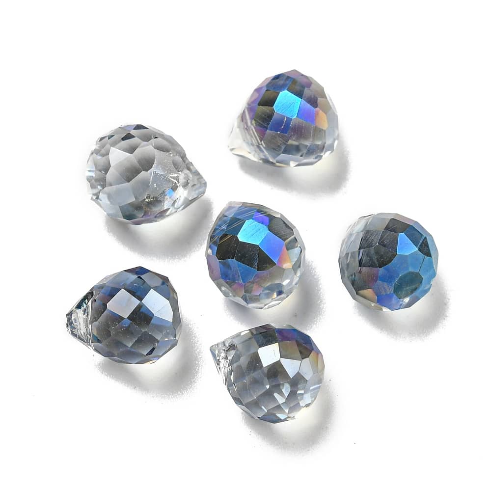 Steel Blue Briolette Bead