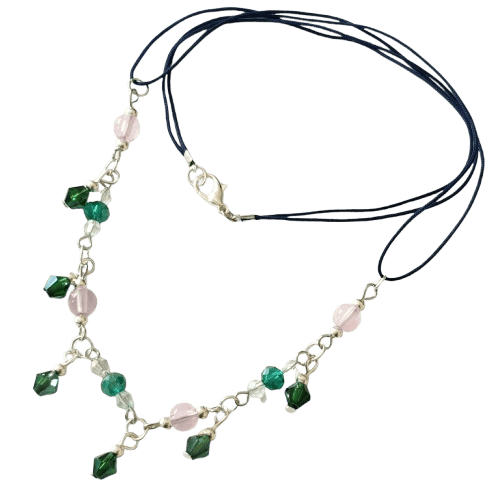 Eye Pin and Cord Necklace