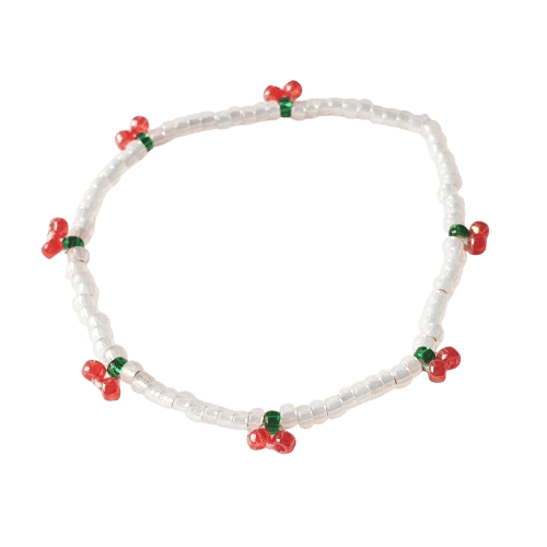 Cherry Beaded Bracelet