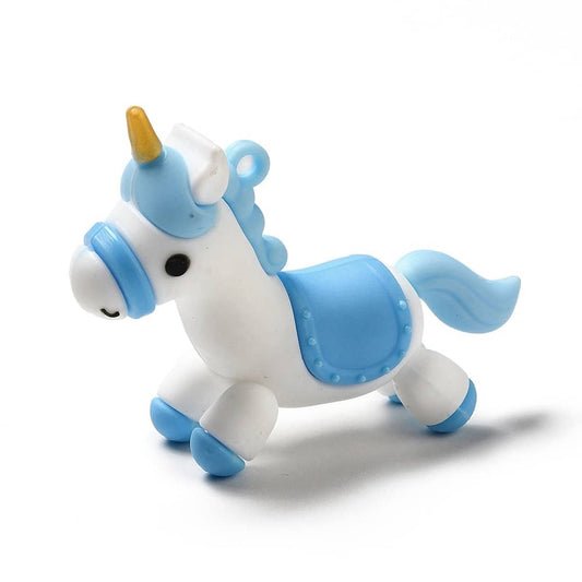 Unicorn charm, blue
