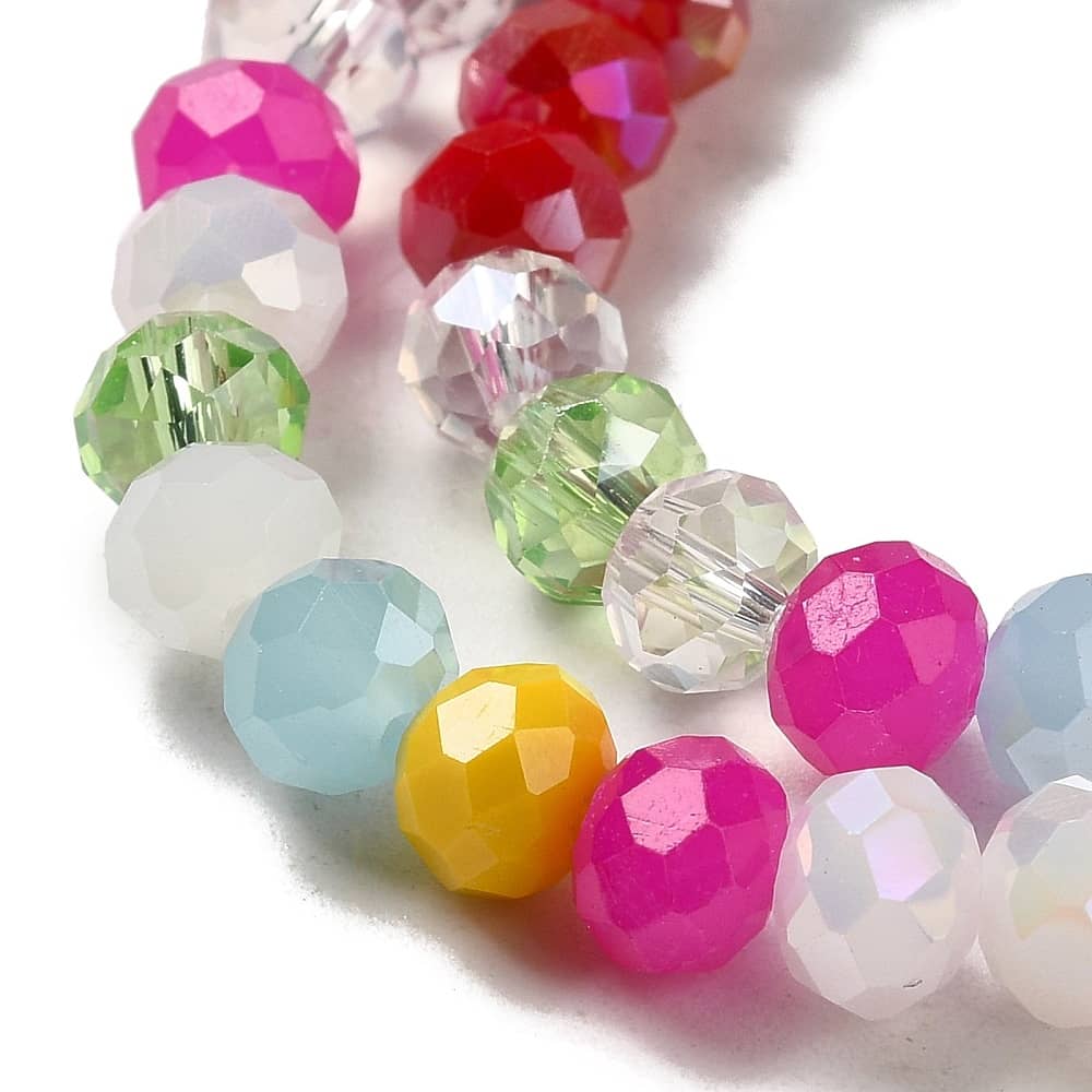 Mixed Colourful Rondelle Strands