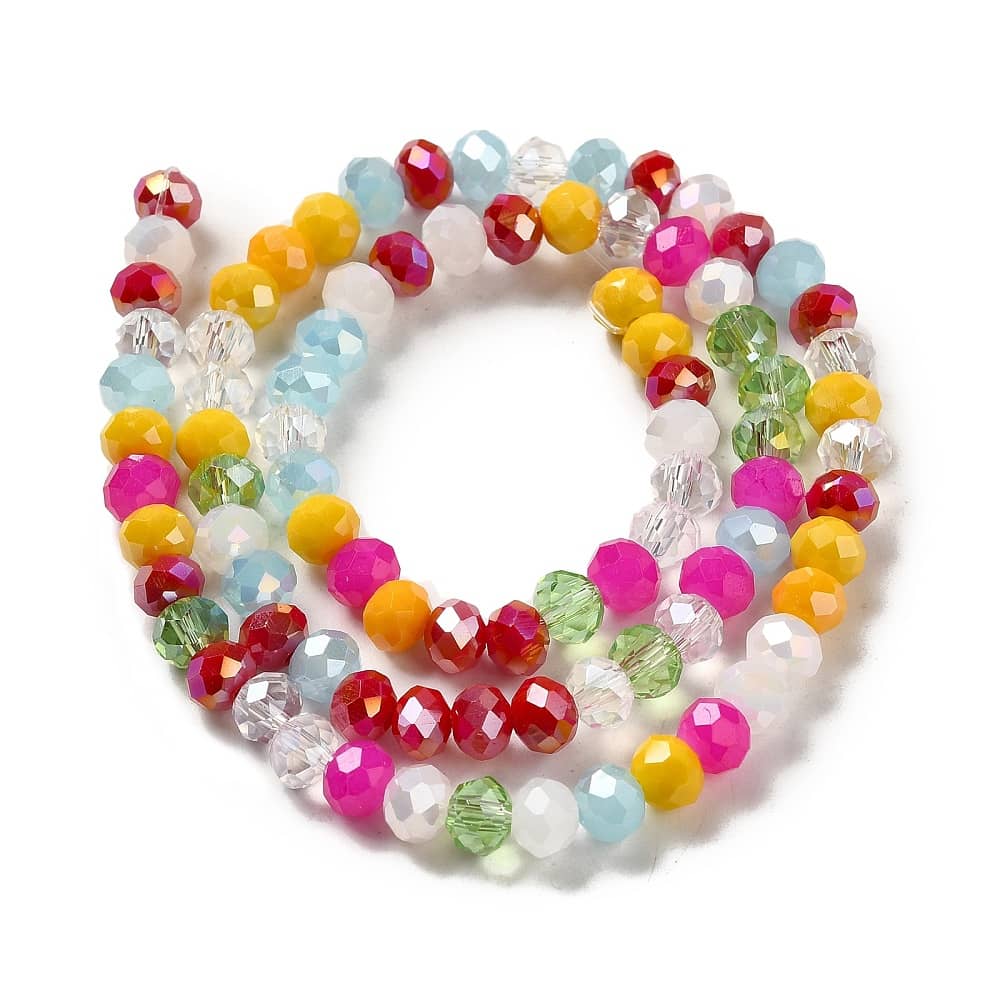Mixed Colourful Rondelle Strands