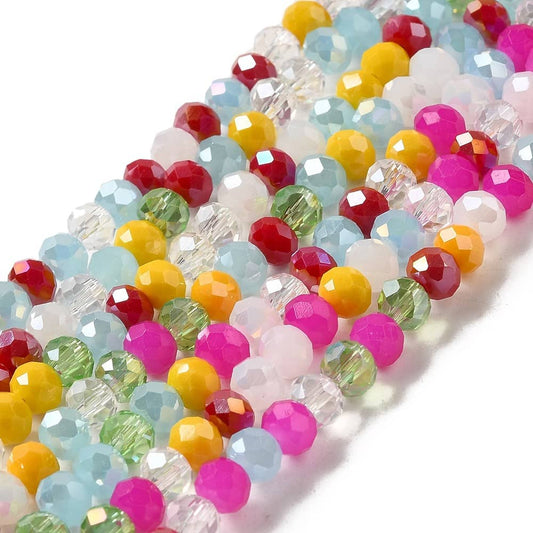 Mixed Colourful Rondelle Strands