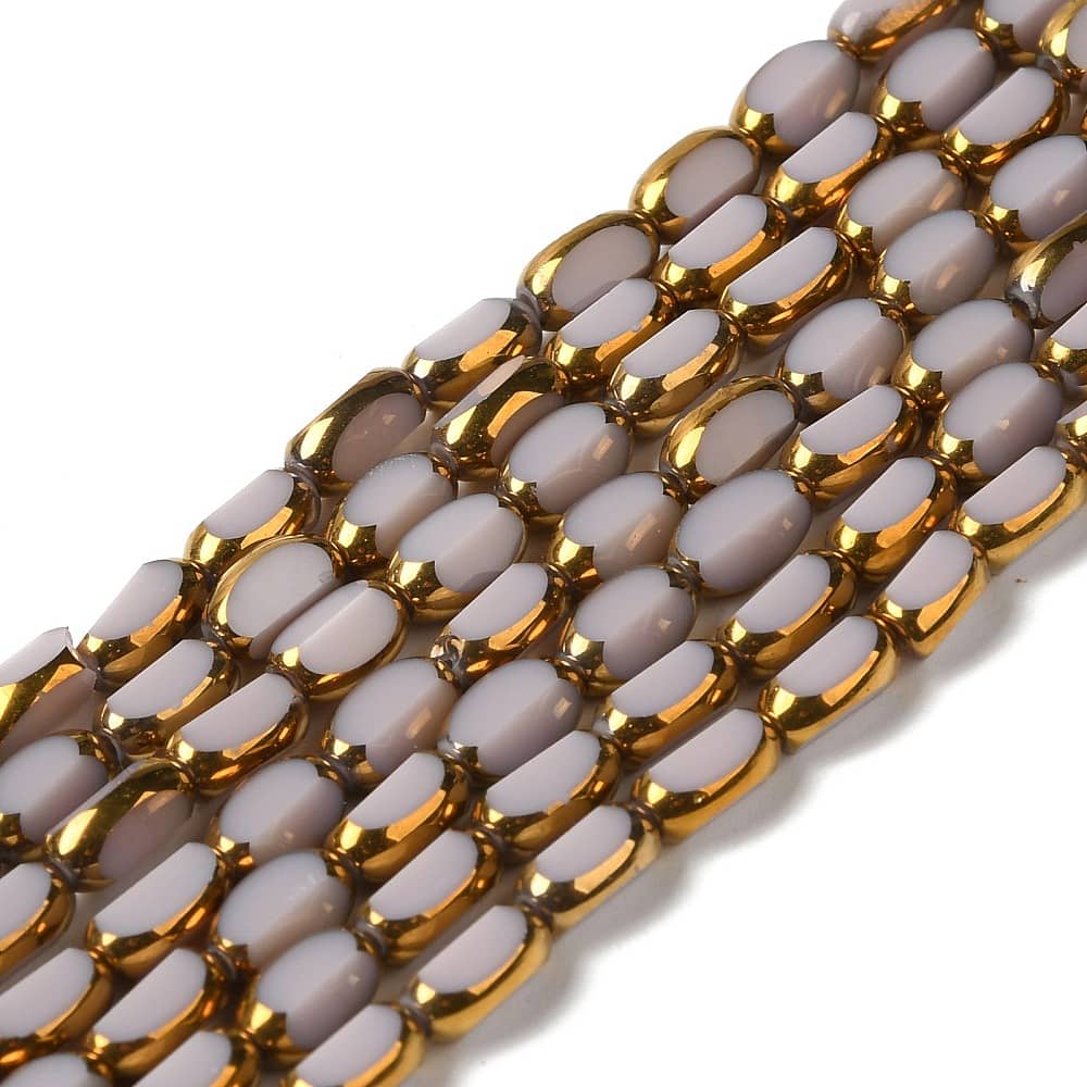 Electroplate Oval Thistle Beads