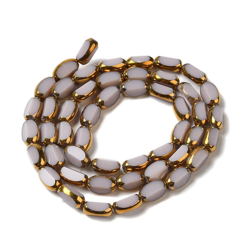 Electroplate Oval Thistle Beads